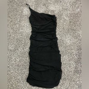 “Jocasta Mini Dress Black”-Princess Polly